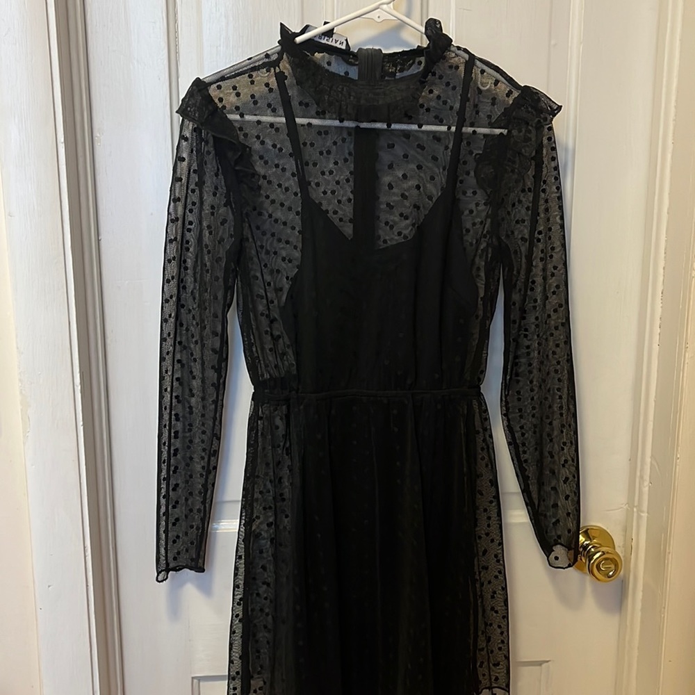Parisian Black Mesh Dress